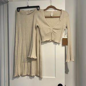 Anthropologie skirt and sweater set NWT